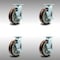 Service Caster 8 Inch SS Polyurethane Swivel Caster Set with Roller Bearings and Brakes SCC SCC-SS30S820-PPUR-TLB-4 - alternate 1